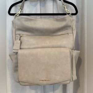 Twelvelittle Boho Cream Backpack Diaper Bag Purse with Gold Accents NWOT